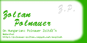 zoltan polnauer business card